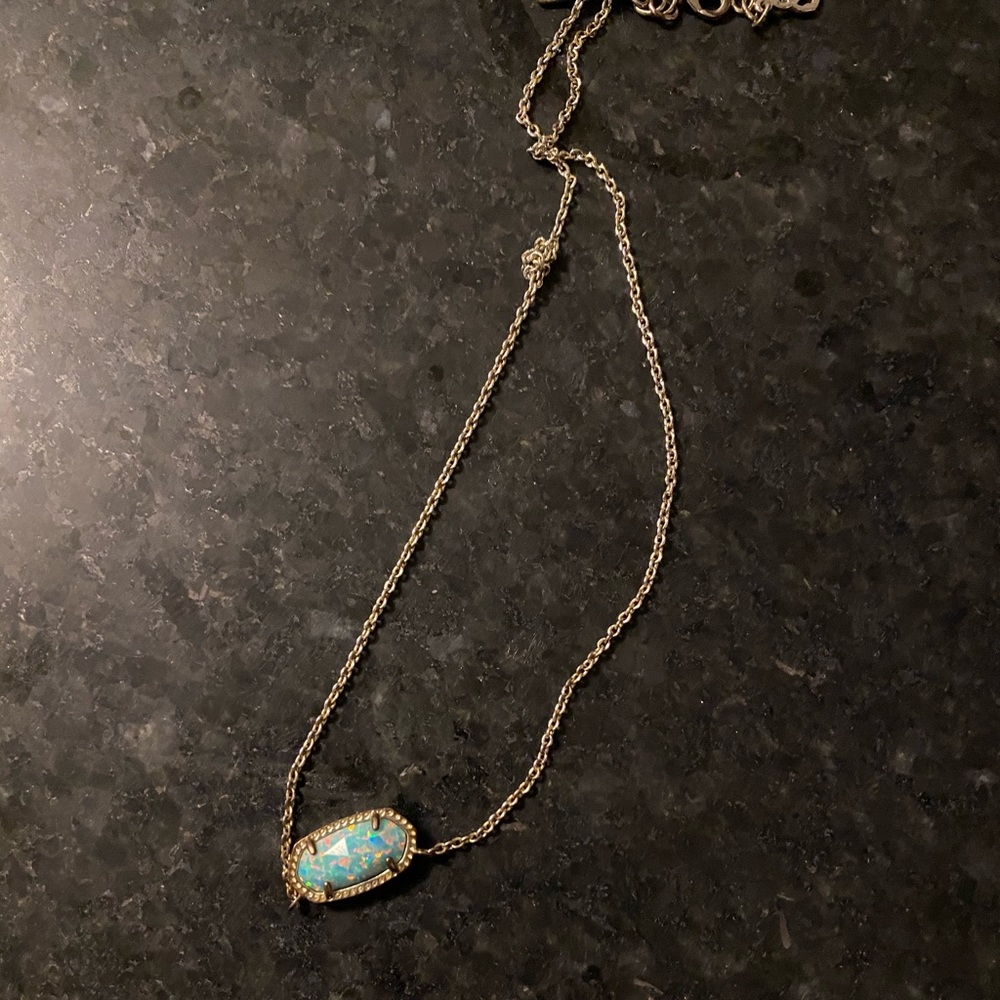 Kendra Scott Elisa Gold Ocean Kyocera Opal